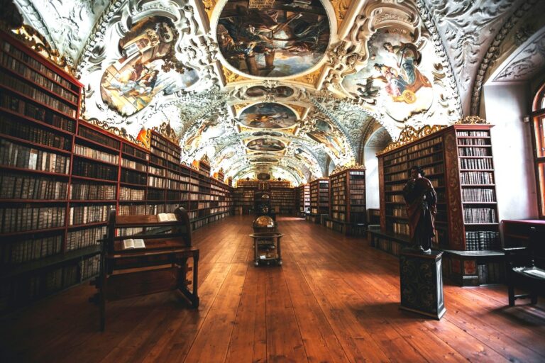 Old library aisles.