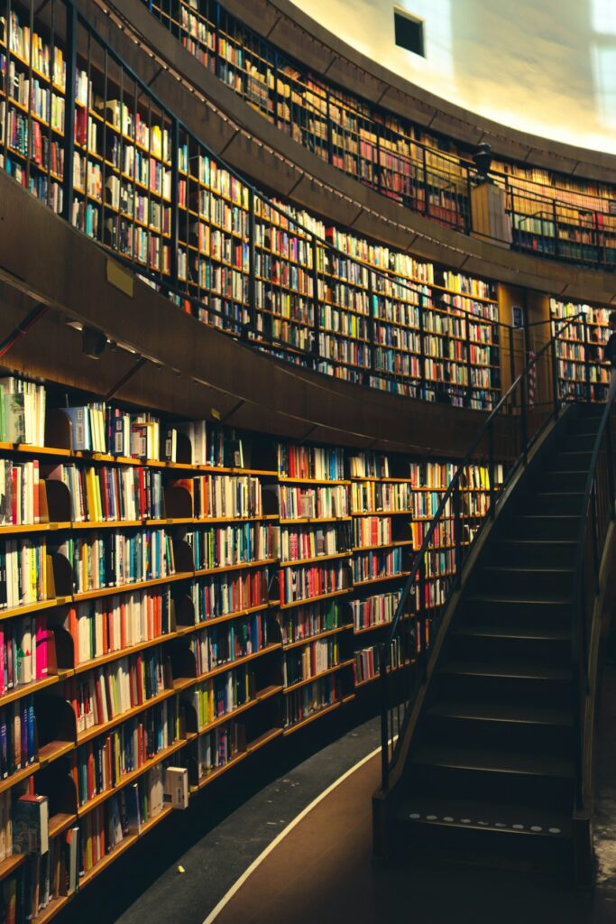 Bookshelves.