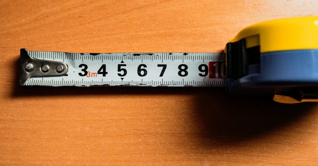 Measuring tape.